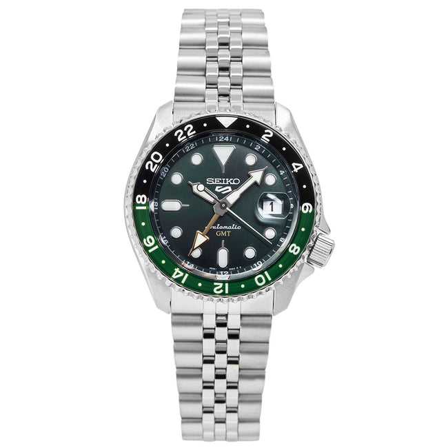 Seiko Men's SSK035K1 5 Sports Green Dial Automatic GMT