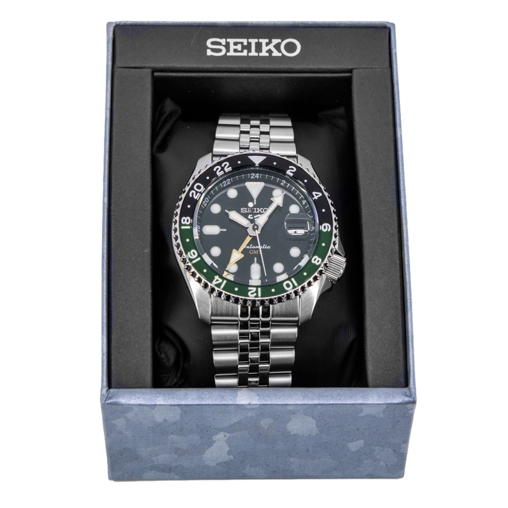 Seiko Men's SSK035K1 5 Sports Green Dial Automatic GMT