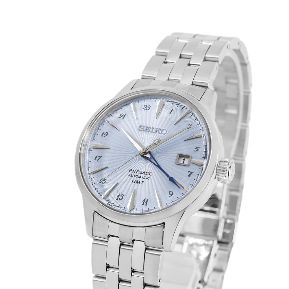 Seiko Men's SSK037J1 Presage Cocktail GMT Blue Auto