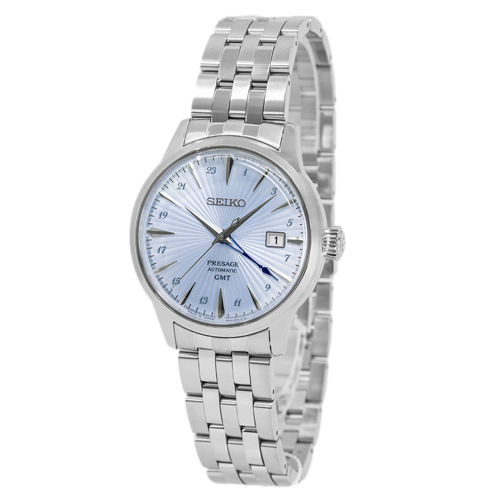 Seiko Men's SSK037J1 Presage Cocktail GMT Blue Auto