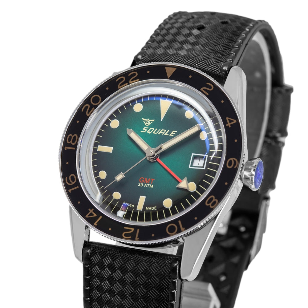 Squale Men's SUB-39GMGR.HT Sub-39 Vintage Green GMT Auto