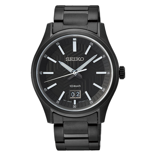 Seiko Men's SUR515P1 Discover More Black Dial Watch