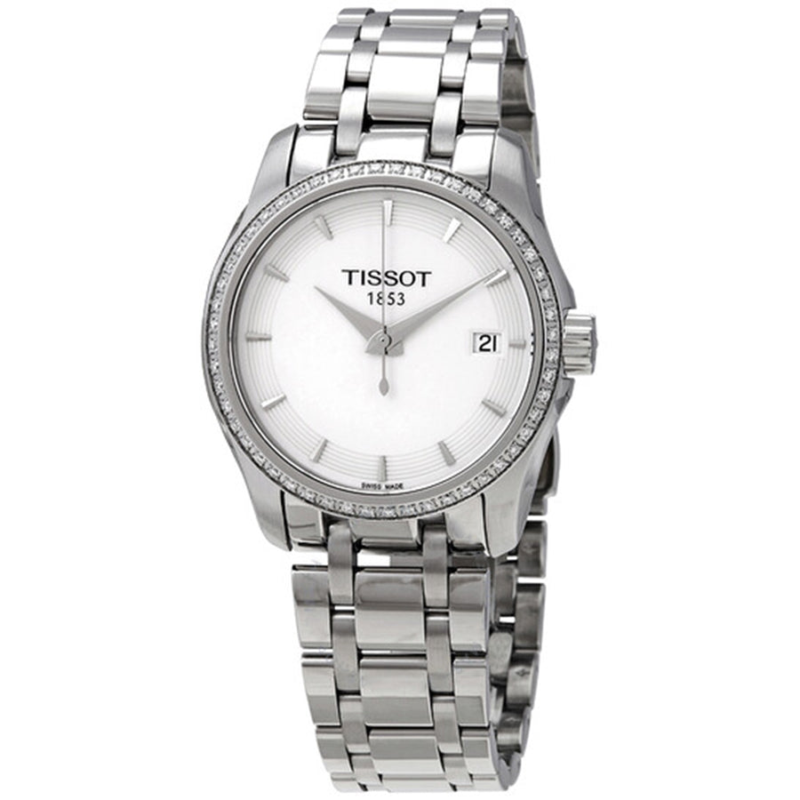 Tissot Damen T035.210.61.011.00 Couturier weißes Zifferblatt Uhr