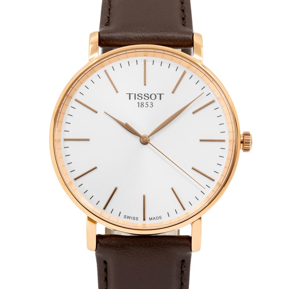 Tissot Men's T143.410.36.011.00 Everytime Silver Dial Watch