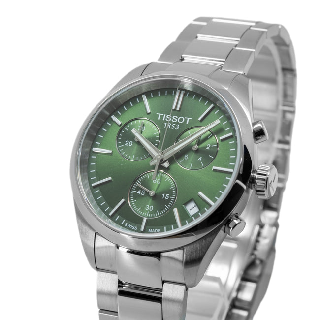 Tissot Men's T150.417.11.091.00 PR 100 Green Dial Chrono