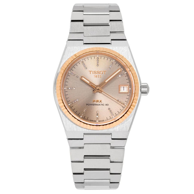 Tissot Ladies T931.207.41.336.00 PRX 18k Gold Bezel Auto
