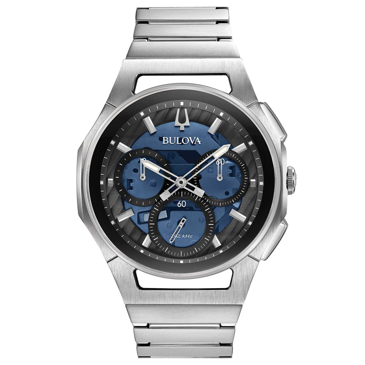Bulova Men's 96A205 Chronograph Quartz Blue Dial Watch