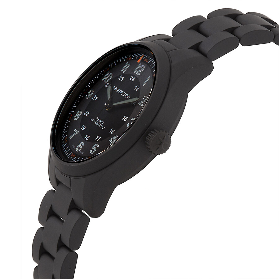 Hamilton Men's H70215130 Khaki Field Titanium Auto Black PVD