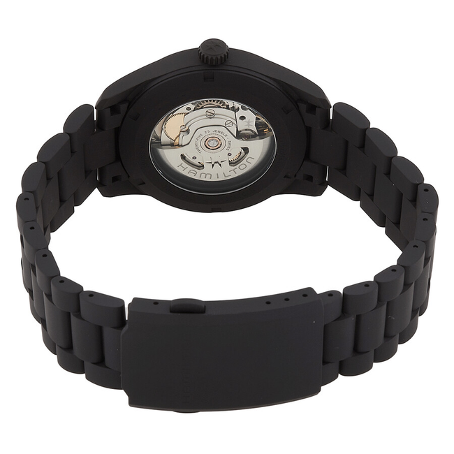 Hamilton Men's H70215130 Khaki Field Titanium Auto Black PVD