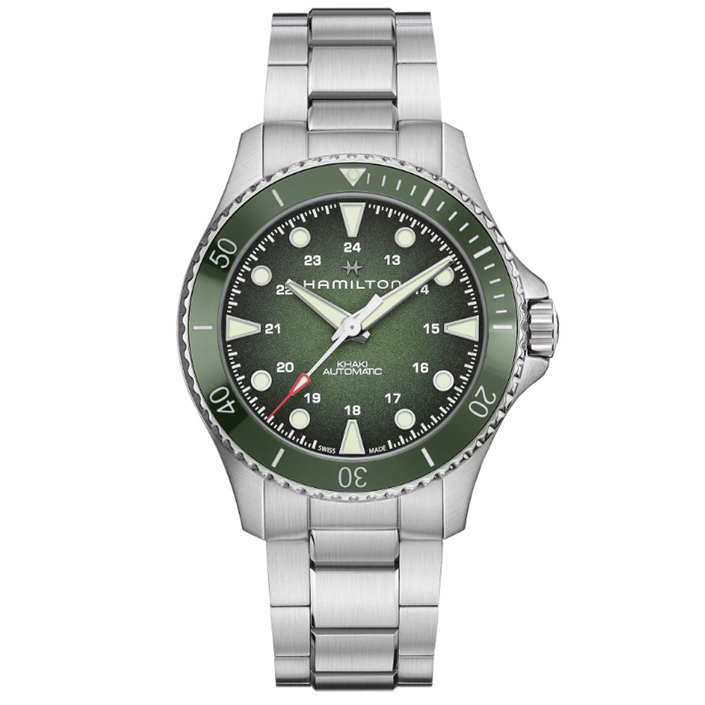 H82525160-Hamilton Men's H82525160 Khaki Navy Scuba 43mm Auto