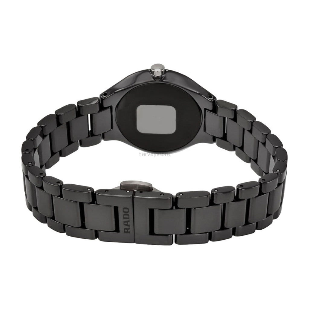 Rado R27742732 Damen True Thinline Schwarz Keramik Uhr