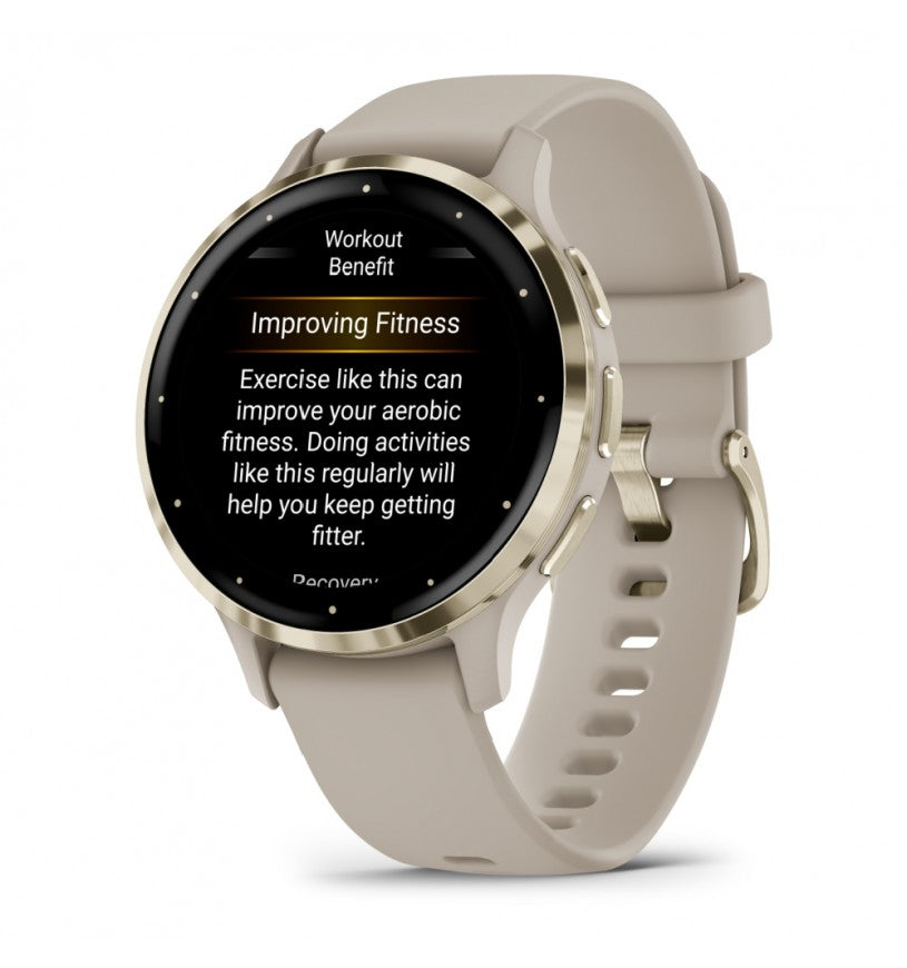時計 GARMIN Venu 3S French Gray/Cream Gold Garmin Venu 3S GPS Smartwatch and Fitness Tracker - French
