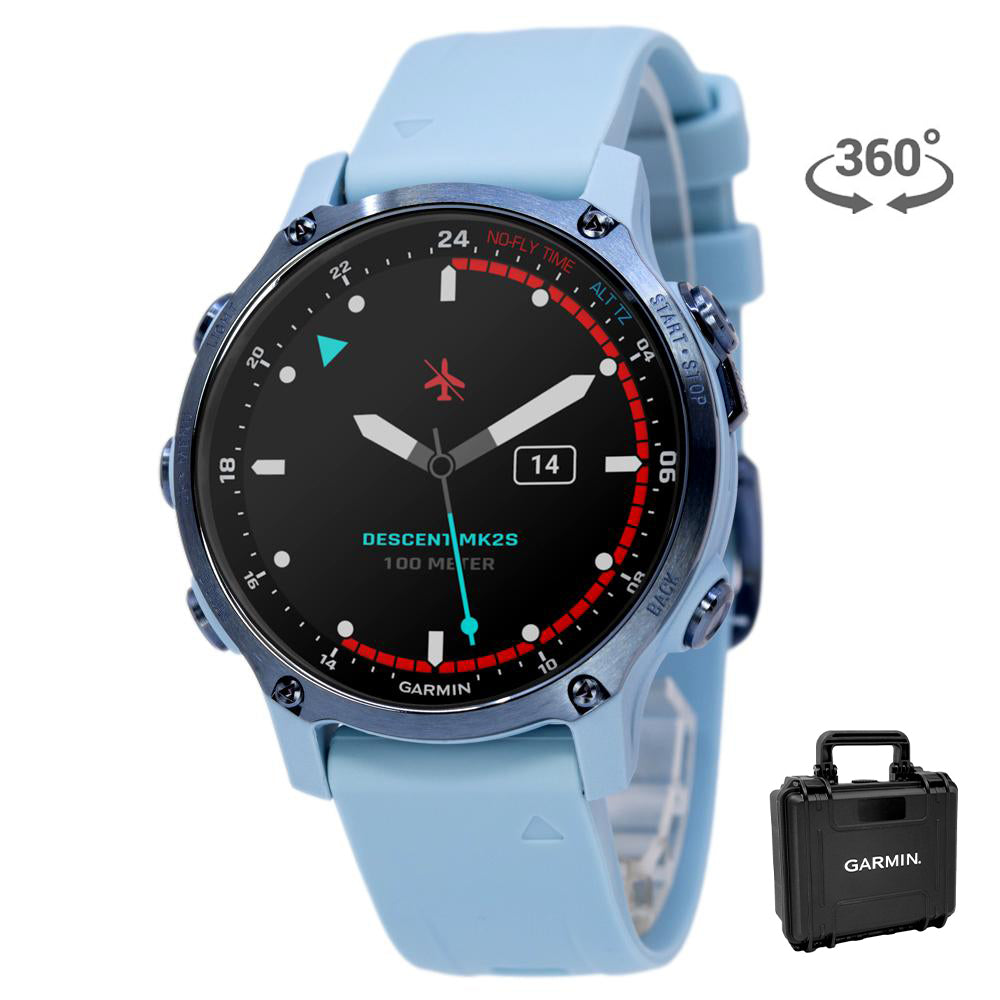 010-02403-07-Garmin 010-02403-07 Descent™ Mk2S Mineral Blue Smartwatch 