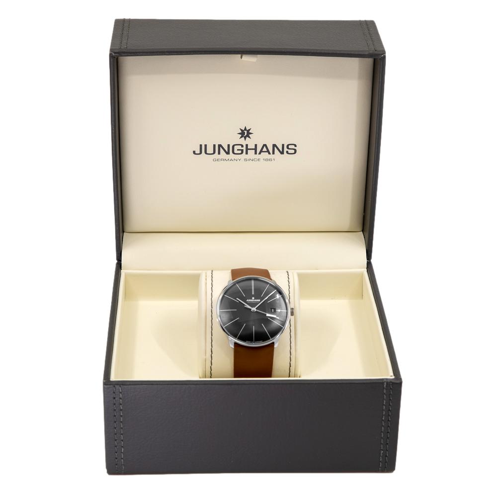 027/4154.00-Junghans Men's 027/4154.00 Meister Fein Black Dial Watch