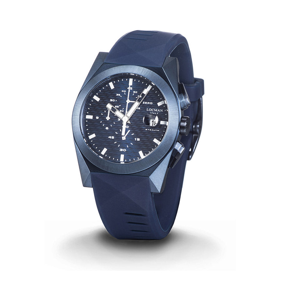 0812B02S-BLBLWHSB-Locman Men's 0812B02S-BLBLWHSB Stealth Blue Dial Watch