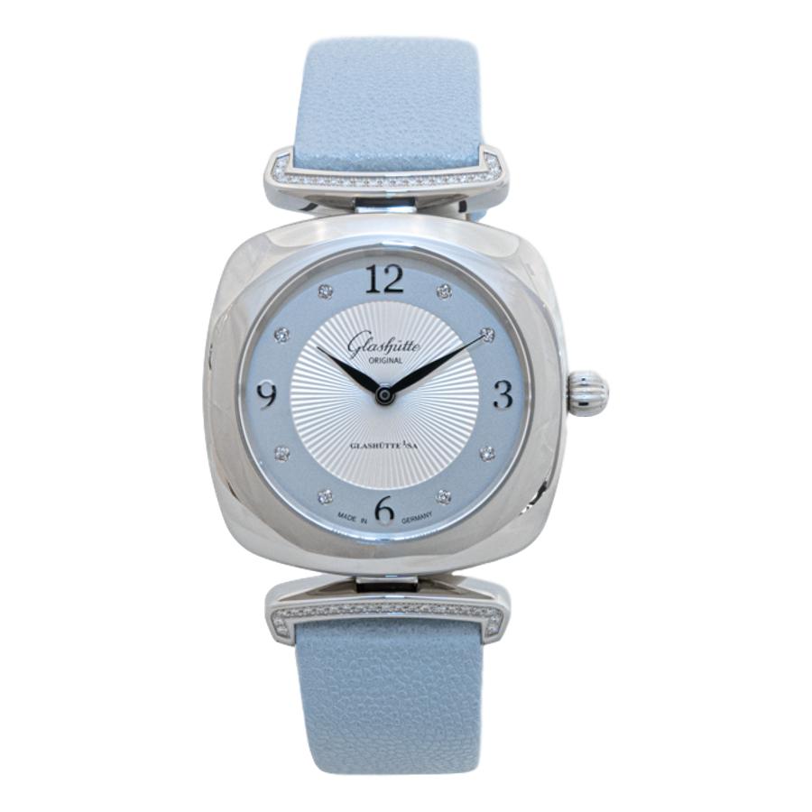 1-03-02-12-12-35-Glashutte 1-03-02-12-12-35 Pavonina  Azure Strap Watch