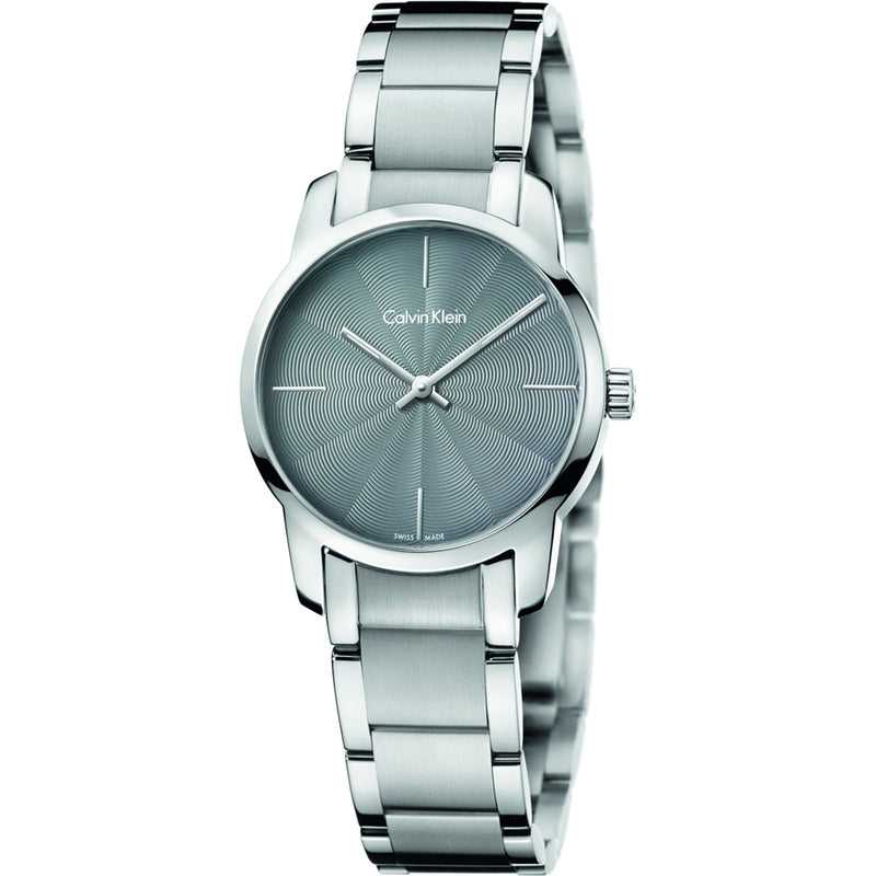 ck Calvin Klein Ladies K2G23144 Grey Dial City Watch