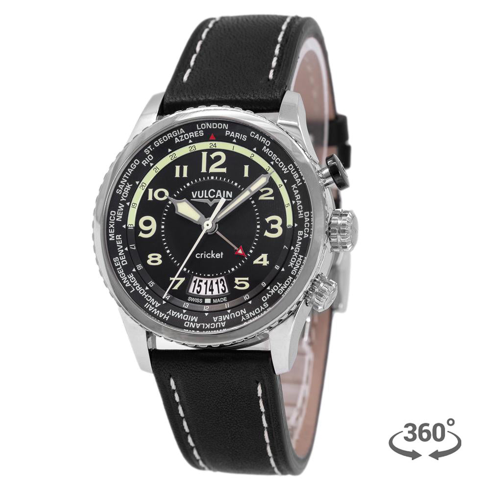 110163A07.BFC102-Vulcain Men's 110163A07.BFC102 Montre Aviator Cricket Watch 