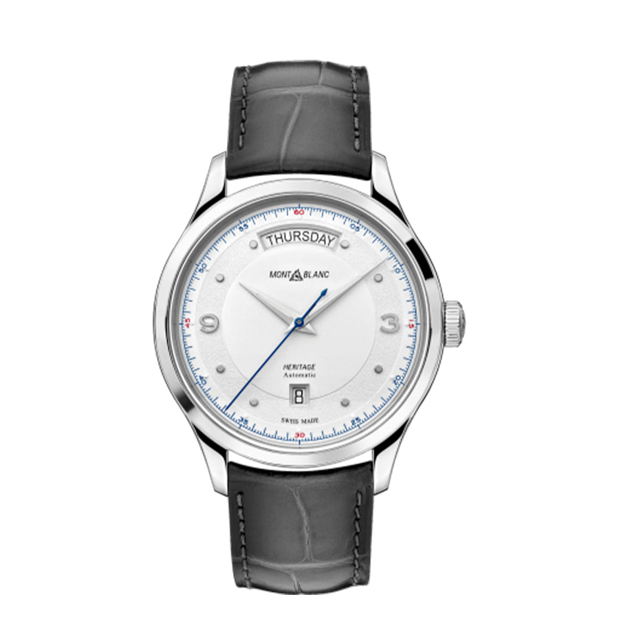 119947-Montblanc Men's 119947 Heritage Day Date Silver Dial Watch