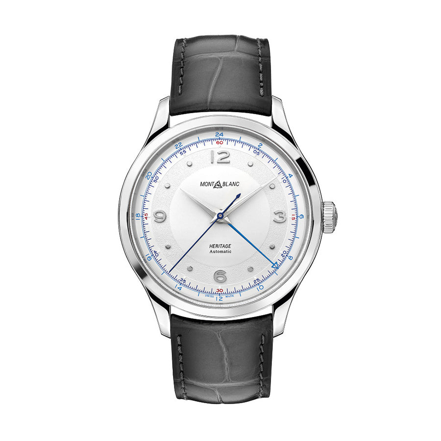 119948-Montblanc Men's 119948 Heritage GMT Silver Dial Watch