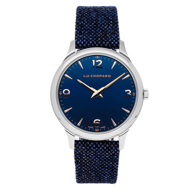 168592-3002-Chopard Men's 168592-3002 L.U.C XP Blue Dial Watch