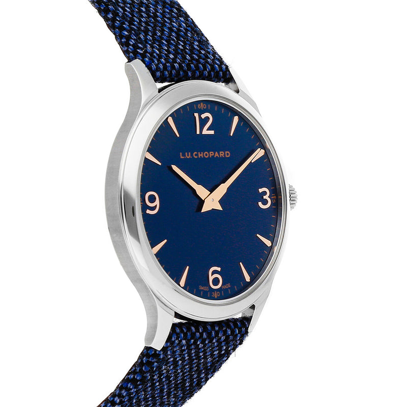 168592-3002-Chopard Men's 168592-3002 L.U.C XP Blue Dial Watch