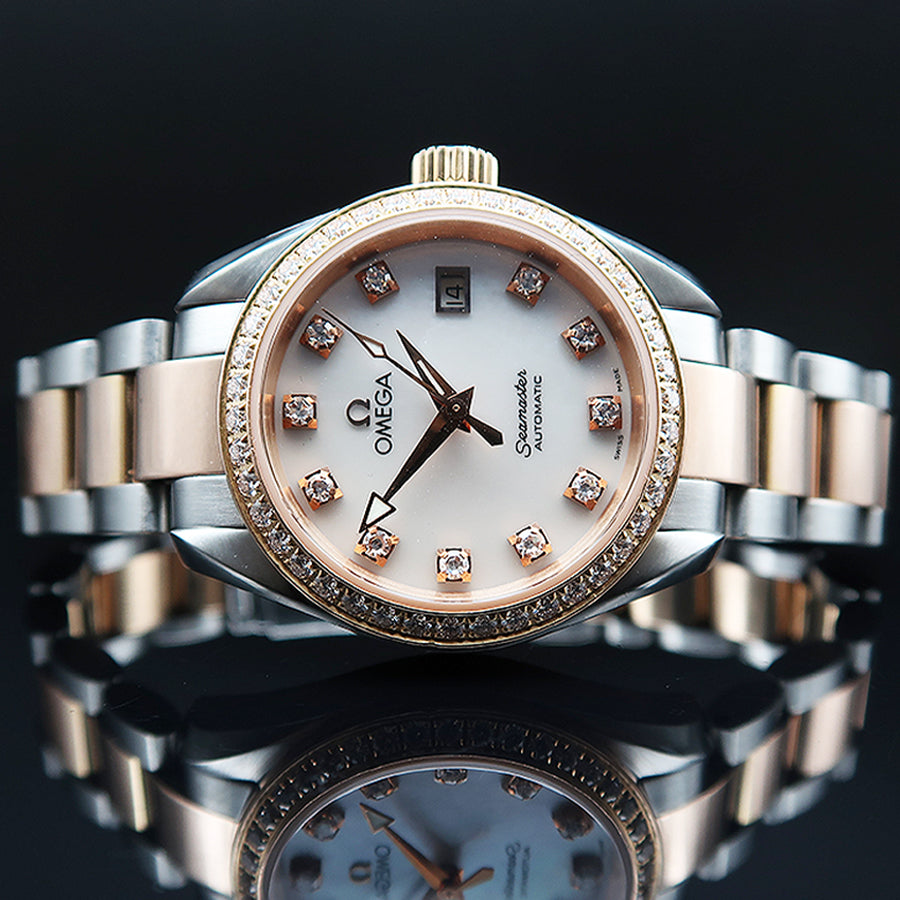 O22025342055001-Omega Ladies O220.25.34.20.55.001 Seamaster Aqua Terra Watch
