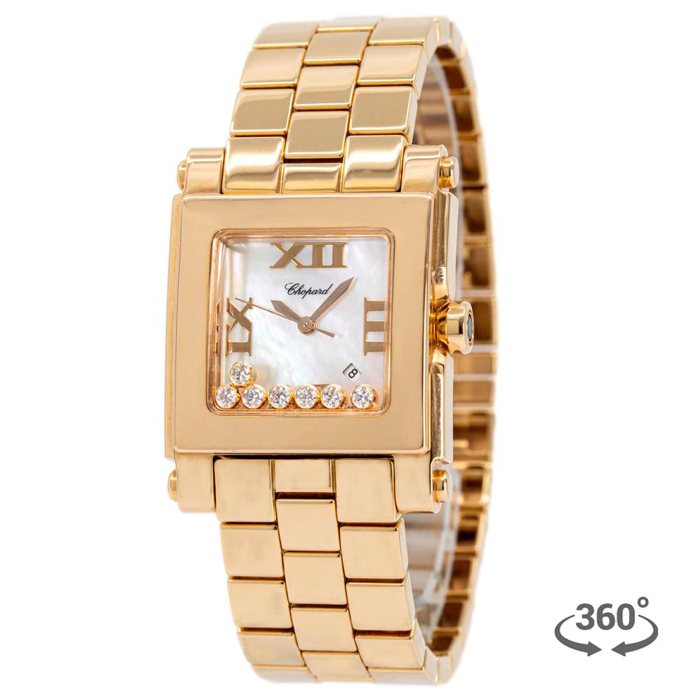 275322-5003-Chopard Ladies 275322-5003 Happy Sports Rose Gold Watch