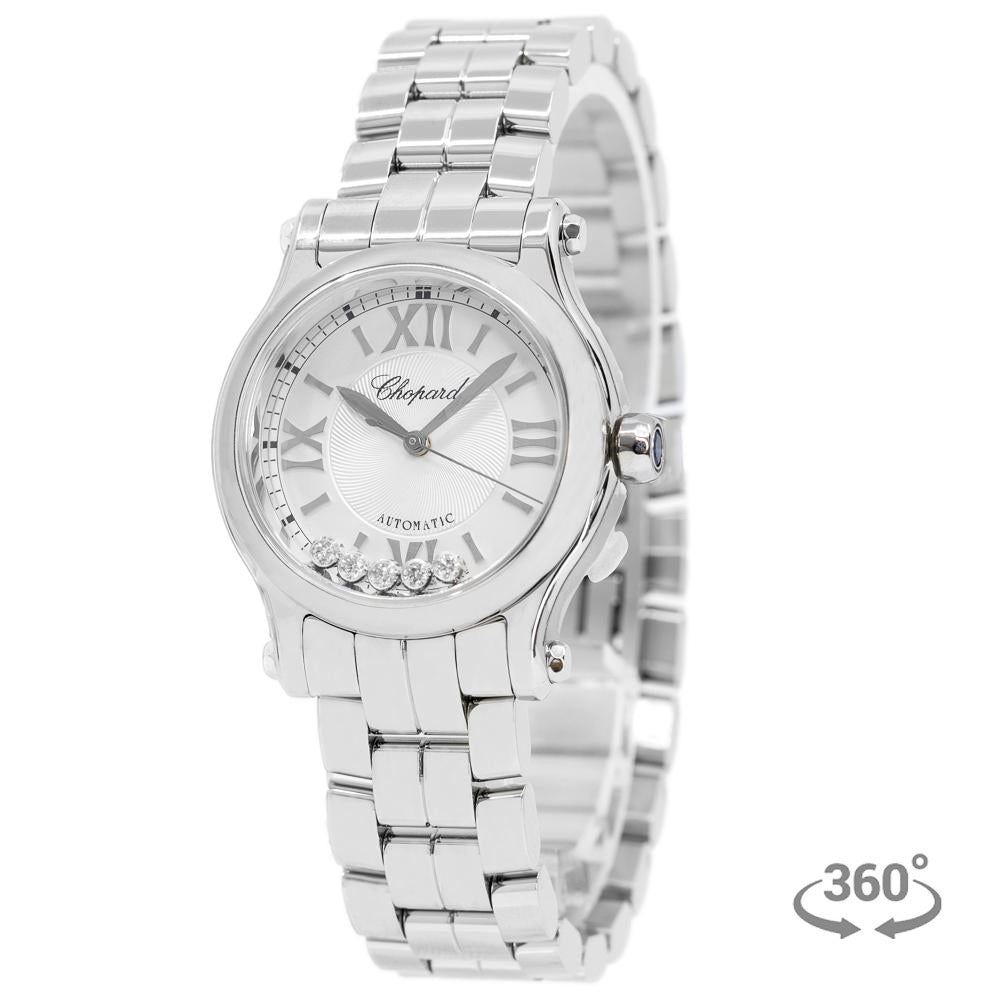 278573-3012 -Chopard Ladies 278573-3012 Happy Sport Silver Dial Watch