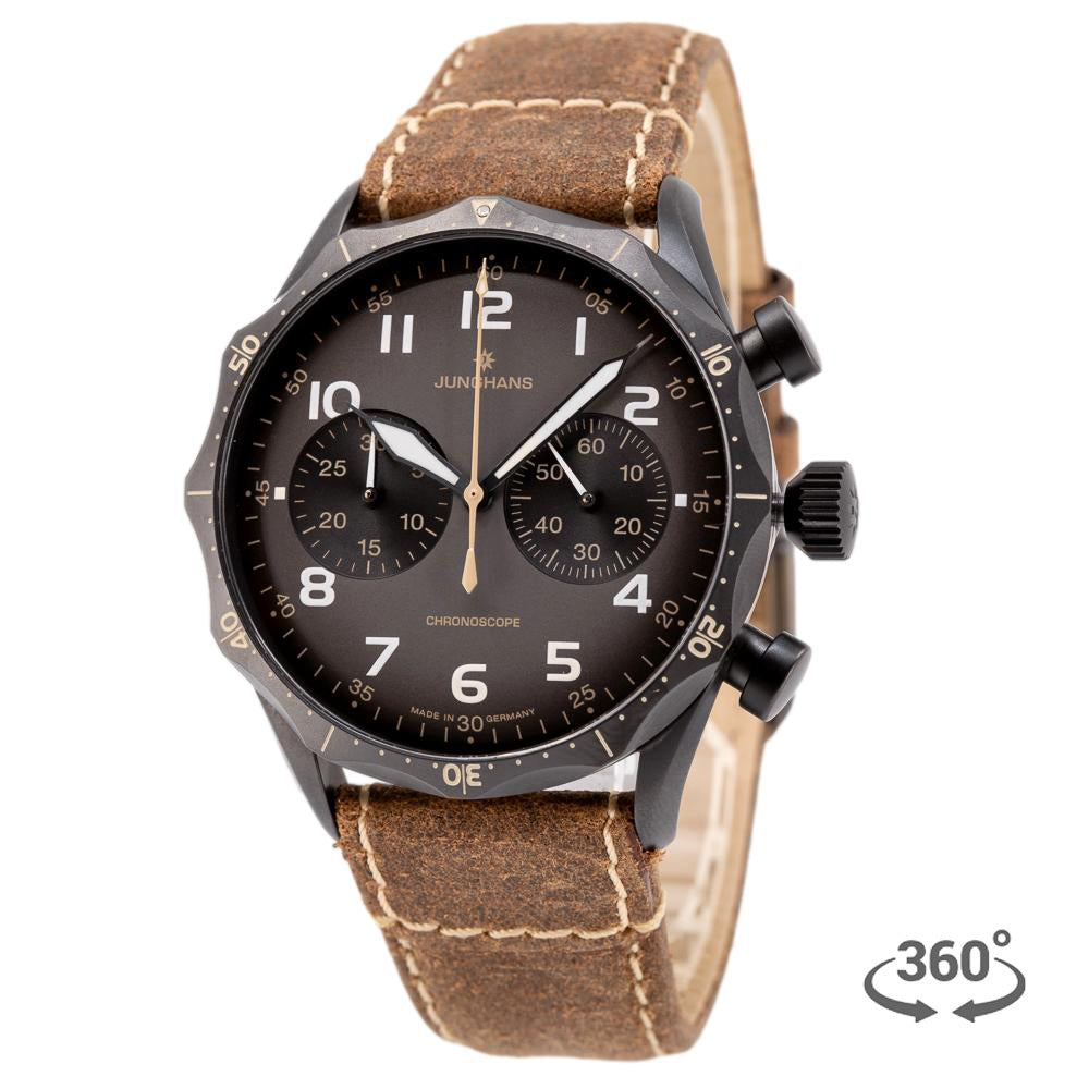 027/3794.00-Junghans Men's 027379400 Meister Pilot Brown Watch