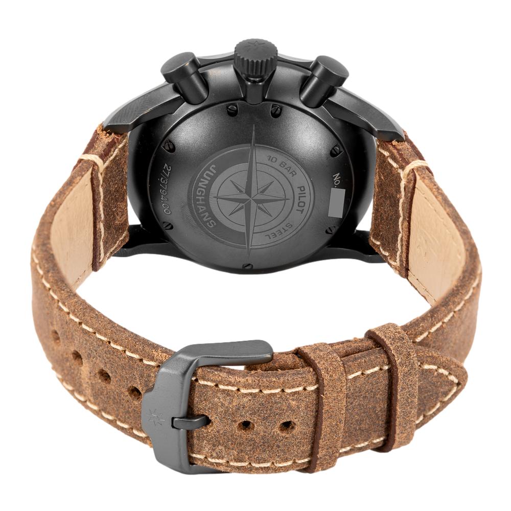 027/3794.00-Junghans Men's 027379400 Meister Pilot Brown Watch