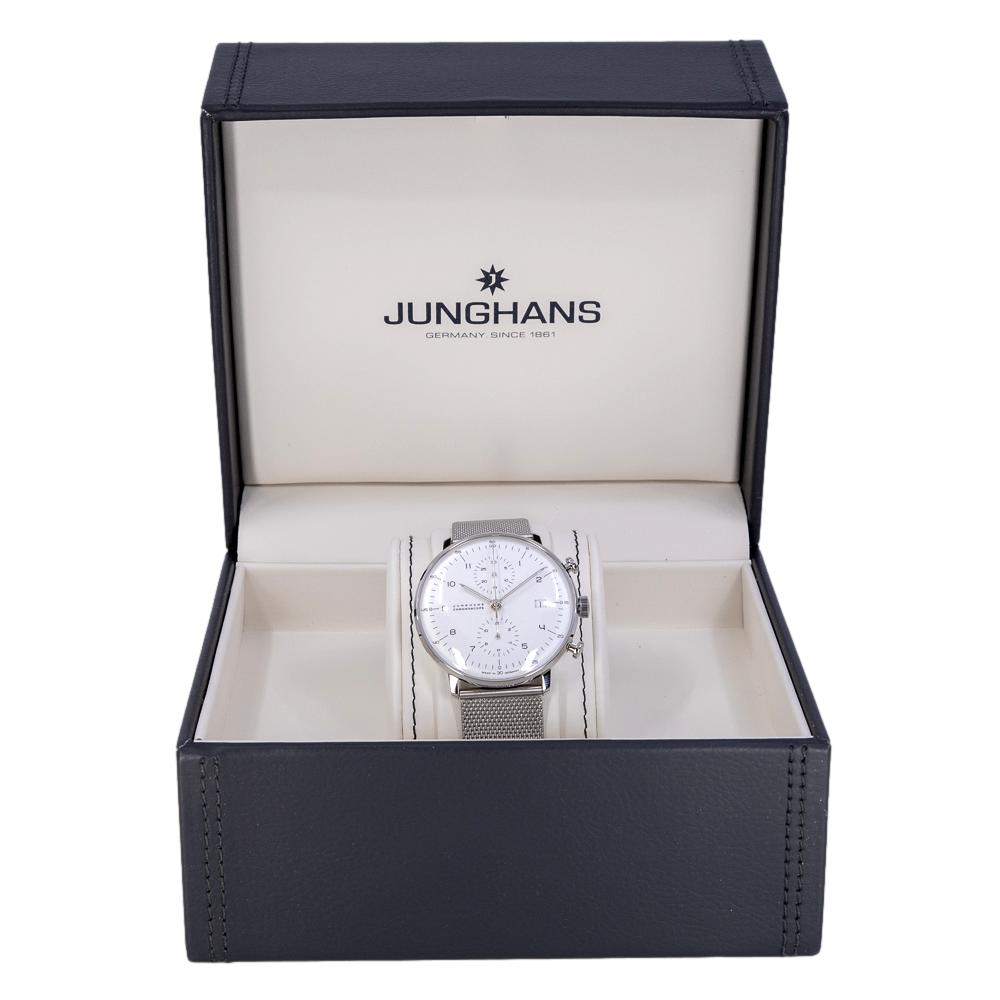 027/4003.48-Junghans Men's 027/4003.48 Chronoscope White Dial Watch