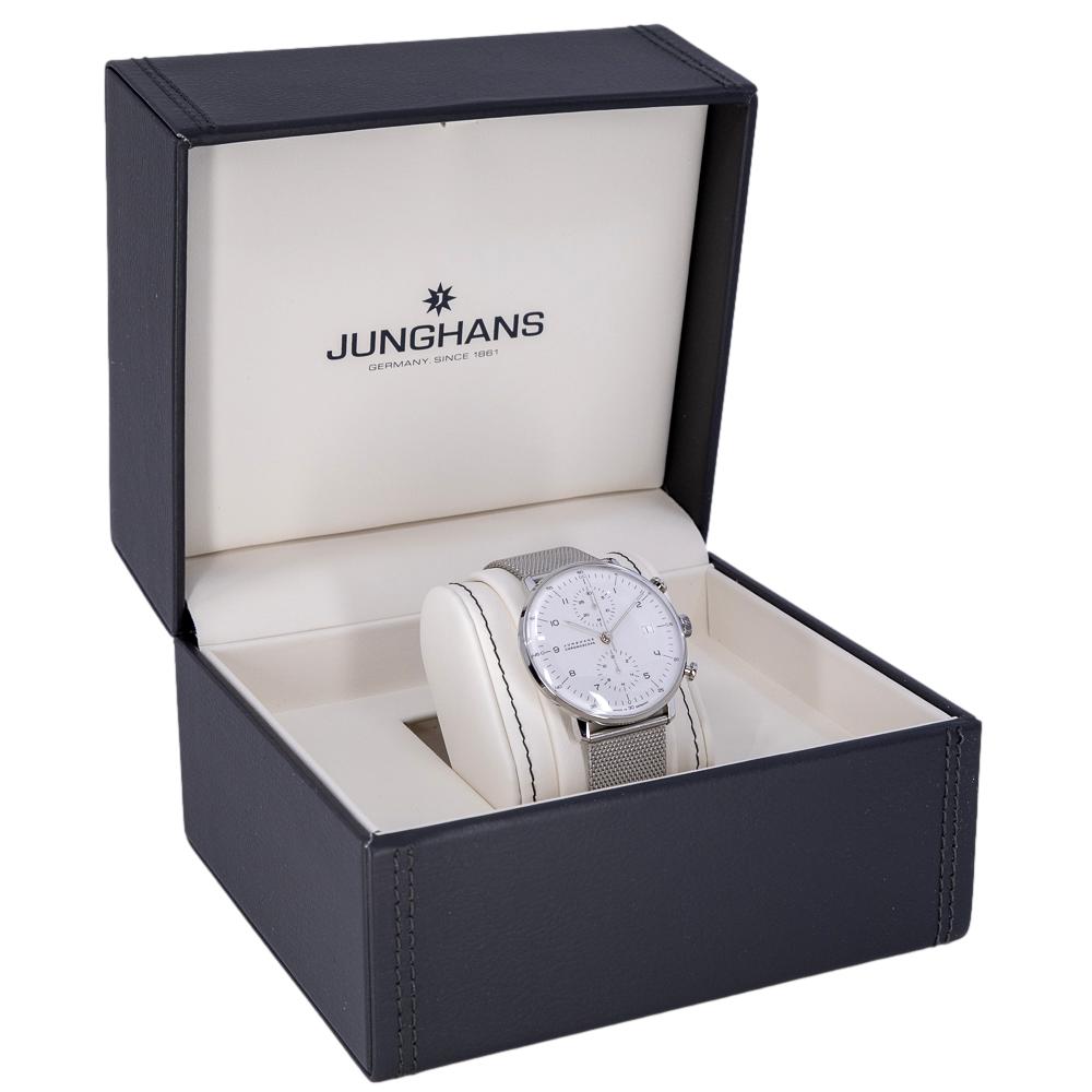 027/4003.48-Junghans Men's 027/4003.48 Chronoscope White Dial Watch