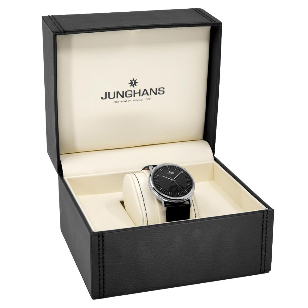 56/4220.00-Junghans 56/4220.00 Milano Mega Solar Black Dial Watch