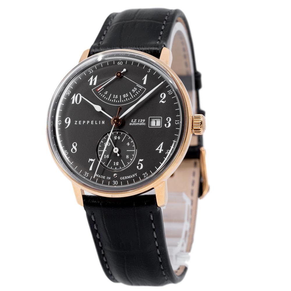 7064-2-Zeppelin Men's 7064-2 Hidenburg Black Dial Watch