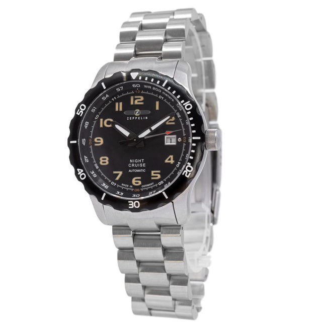7264-M5-Zeppelin Men's 7264-M5 Night Cruise Black Dial Watch