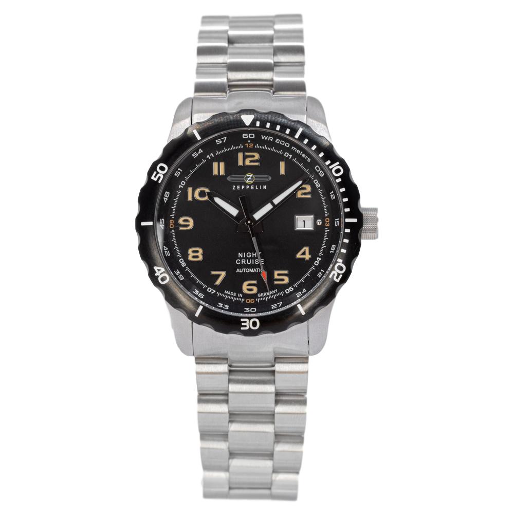 7264-M5-Zeppelin Men's 7264-M5 Night Cruise Black Dial Watch