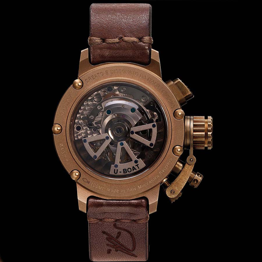 8014-U-Boat Men's 8014 Chimera 43mm Bronze Limited Edition Watch