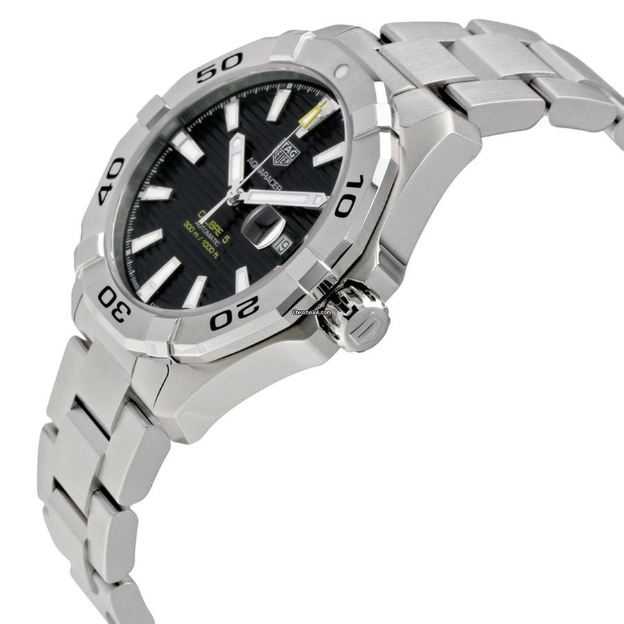 WAY2010.BA0927-Tag Heuer Men's WAY2010.BA0927 Aquaracer Black Dial Watch
