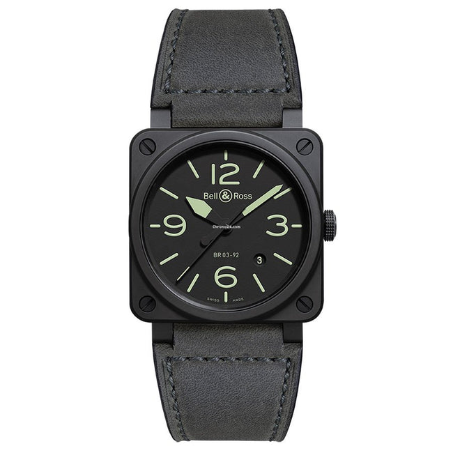 BR0392-BL3-CE/SCA-Bell & Ross Men's BR0392-BL3-CE/SCA Nightlum Watch