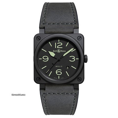 BR0392-BL3-CE/SCA-Bell & Ross Men's BR0392-BL3-CE/SCA Nightlum Watch