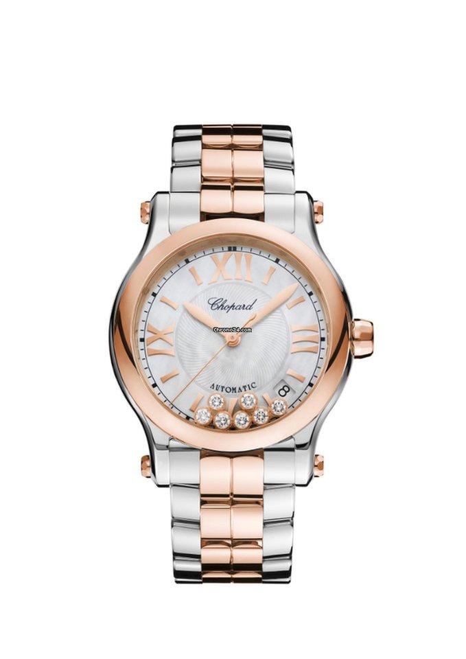278559-6009-Chopard Ladies 278559-6009 Happy Sport Rose Gold Watch