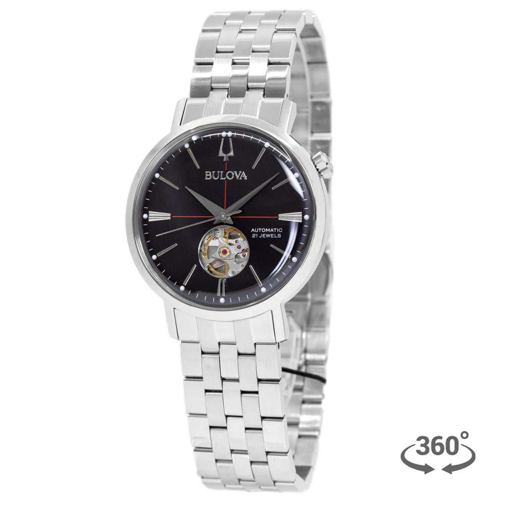 96A199-Bulova Men's 96A199 Classic Black Dial  Auto Watch