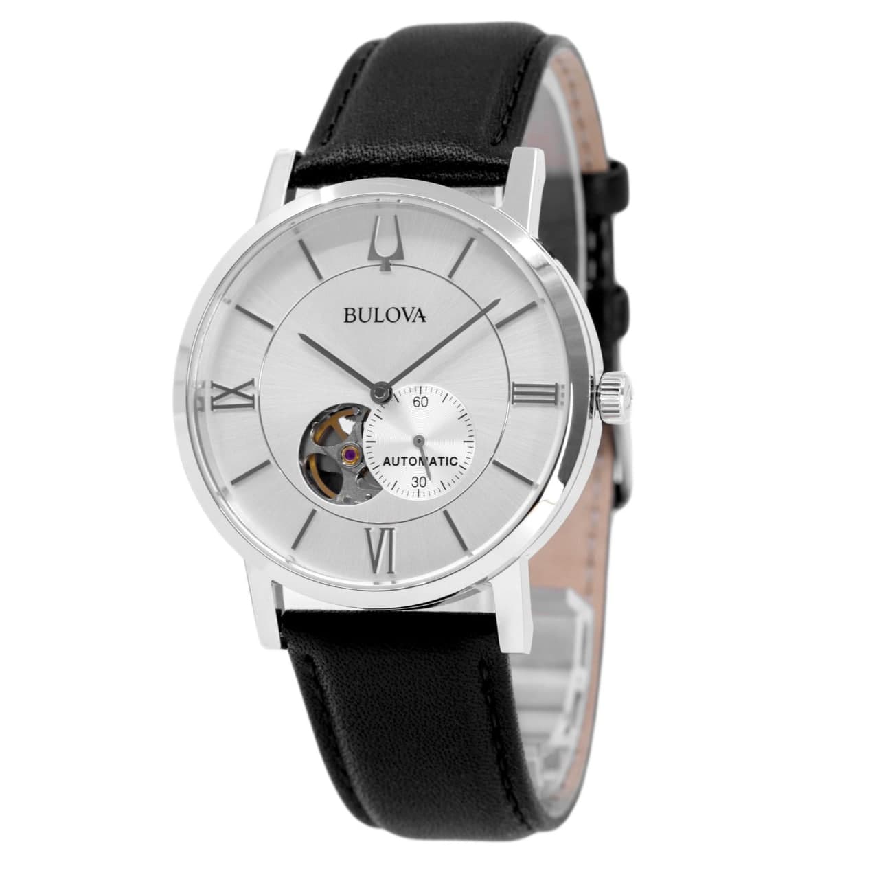 96A237-Bulova Men's 96A237 Clipper Open Balance Silver Dial Watch