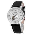 96A237-Bulova Men's 96A237 Clipper Open Balance Silver Dial Watch