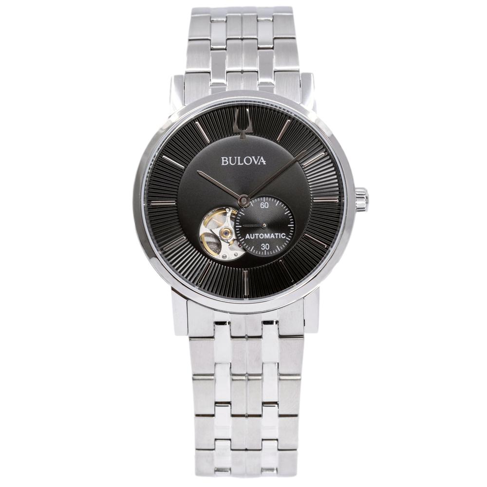 96A239-Bulova Men's 96A239 American Clipper Black Dial Watch