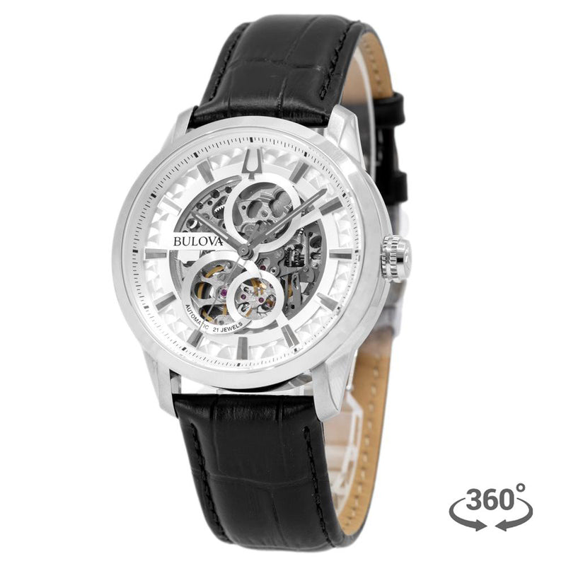 96A266-Bulova Men's 96A266 Sutton Skeleton Dial Watch