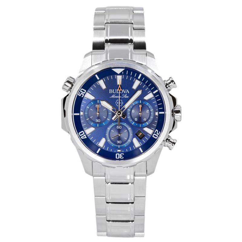 96B256-Bulova Men's96B256 Chrono MS Blue Dial Watch