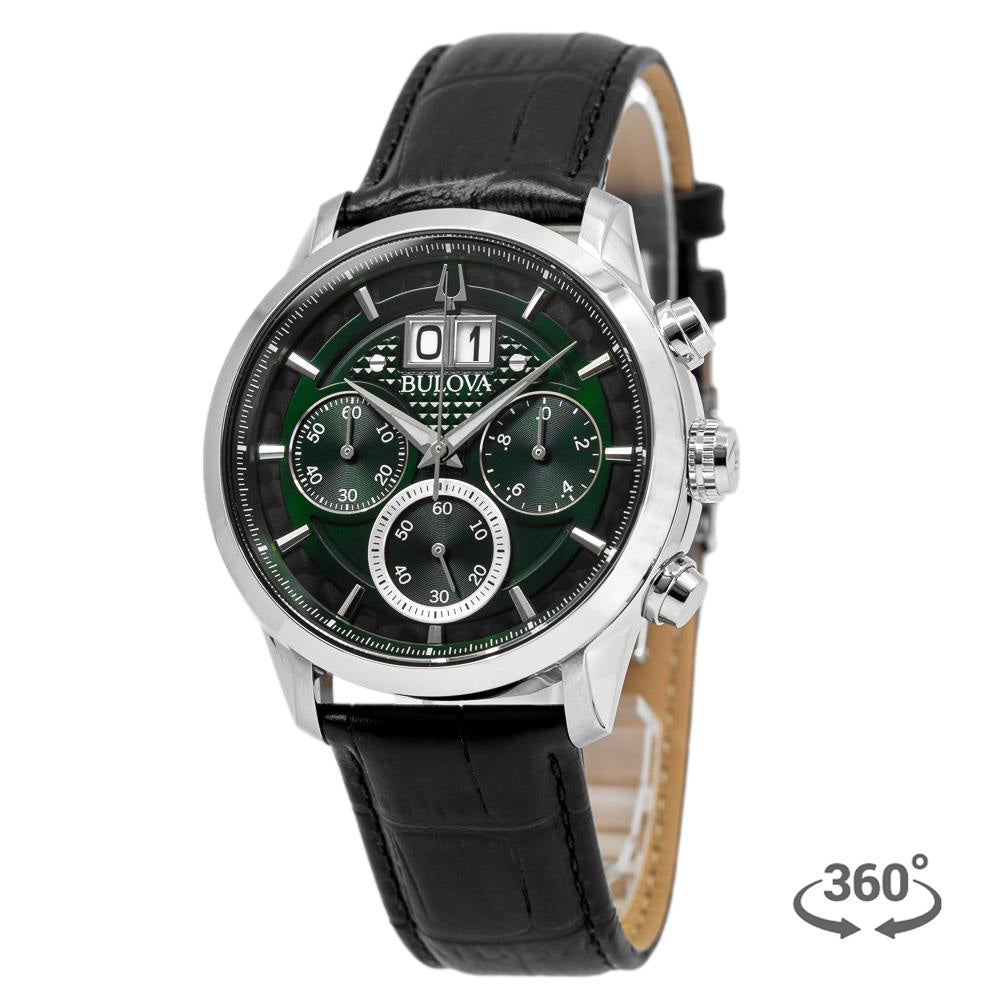 96B310-Bulova Men's 96B310 Classic Green Dial Watch