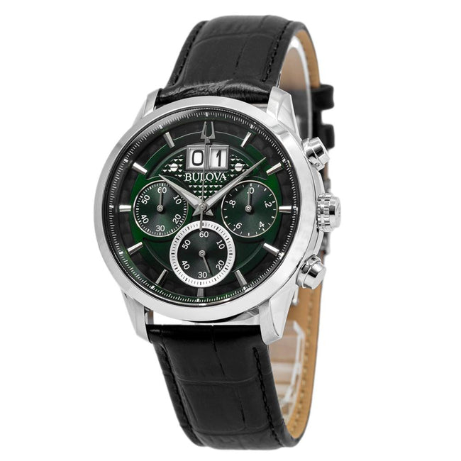 96B310-Bulova Men's 96B310 Classic Green Dial Watch